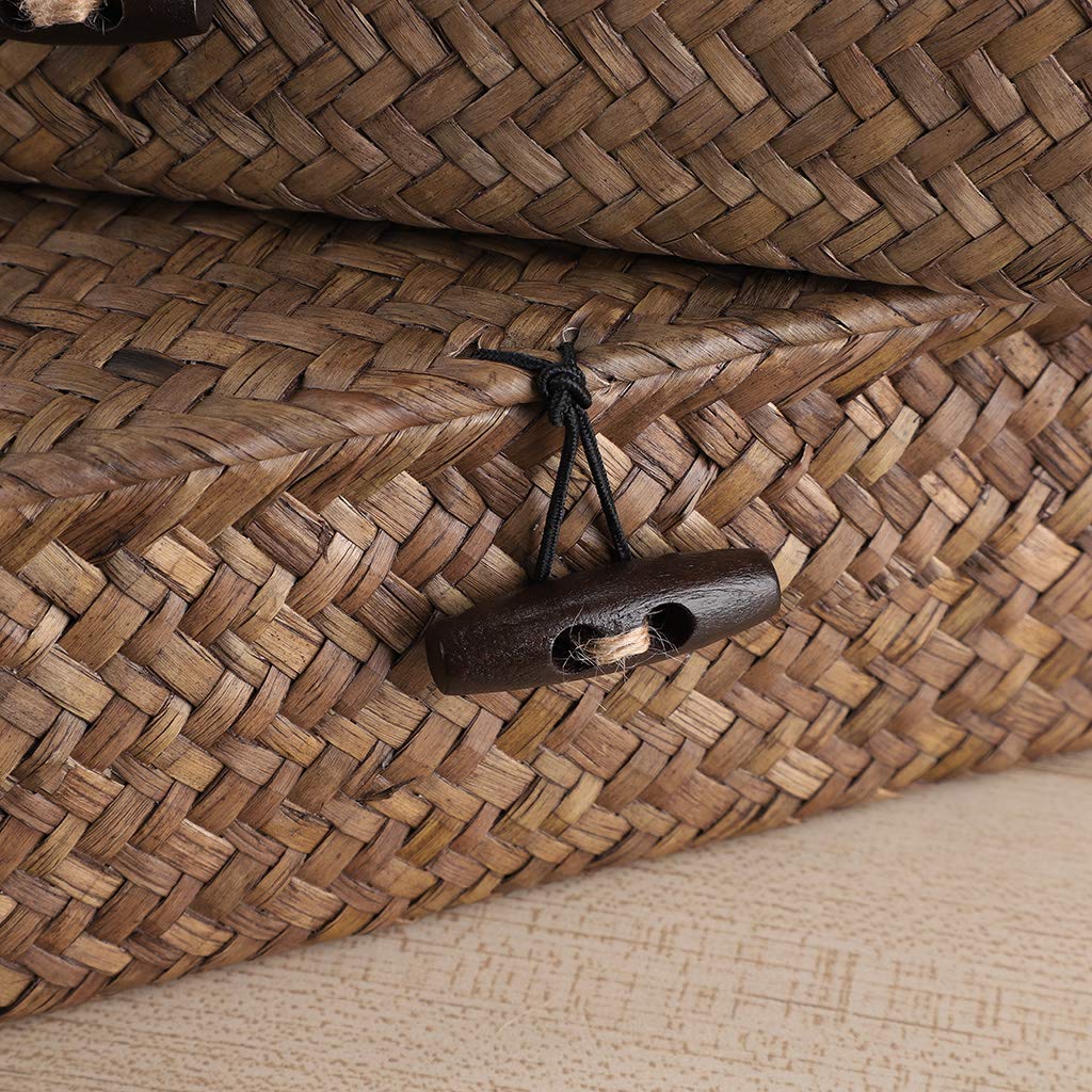 Hipiwe seagrass storage basket for chargers, cosmetics, or small items.