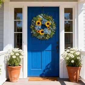 HipTree handmade sunflowers and hydrangeas for lifelike spring detail