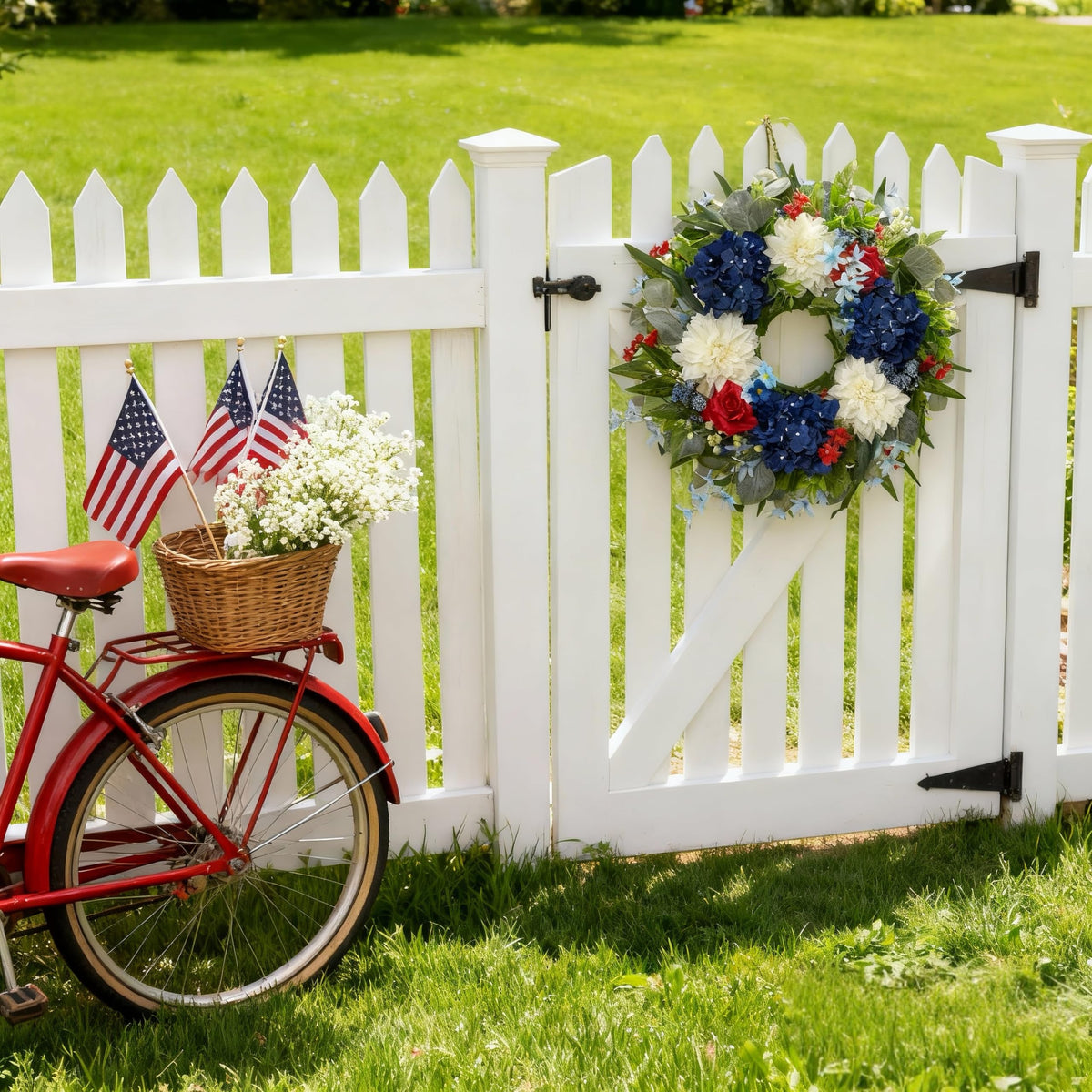 HipTree wreath designed to withstand sun and weather for year-round display.