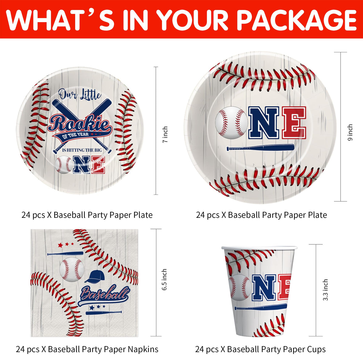 HIPVVILD baseball dessert plates add festive flair for kid-friendly treats