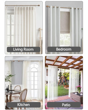 HIQTEK adjustable curtain rod 48-84 inch span with telescoping design.
