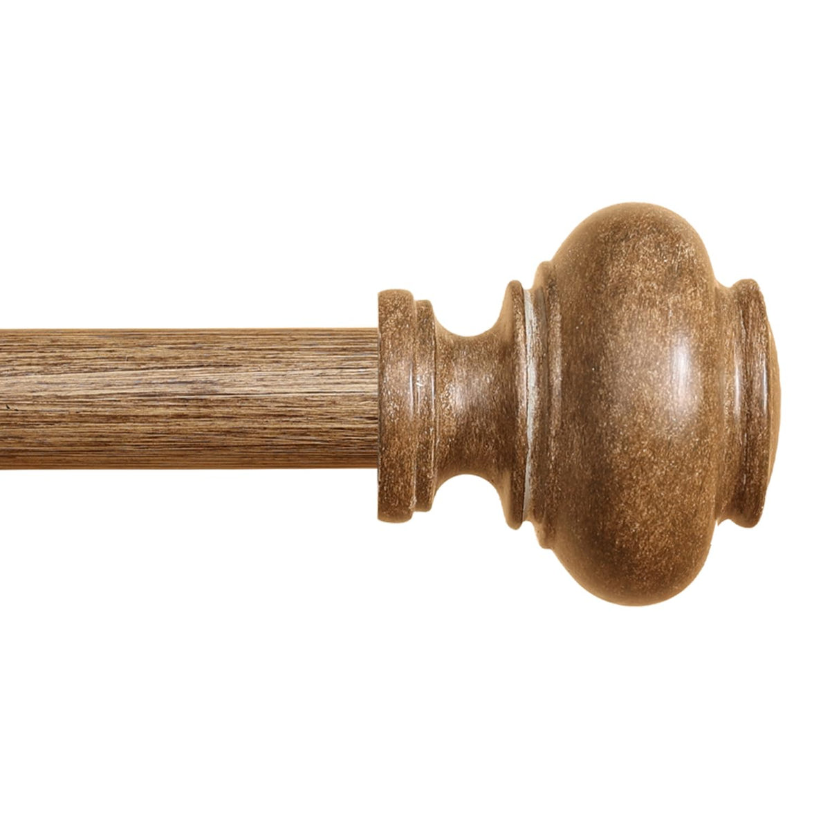 HIQTEK wood curtain rod 48-84 inch assembly for sturdy drapery.