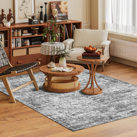 HIRUG graphite mist color closeup highlights neutral tones for seamless decor.
