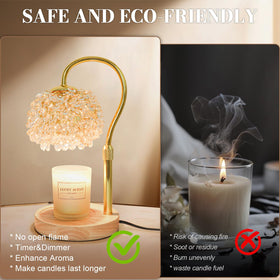 Flame-free operation provides safe ambience around kids and pets.