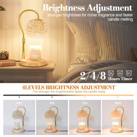 Hisummer candle warmer with halogen bulbs melts wax quickly and evenly.