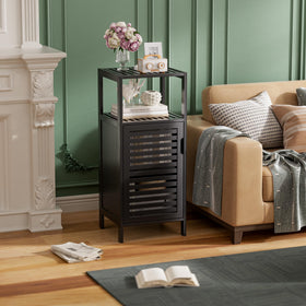 Hitnet bamboo cabinet suited for kitchen or entryway to organize spices, decor, and everyday essentials