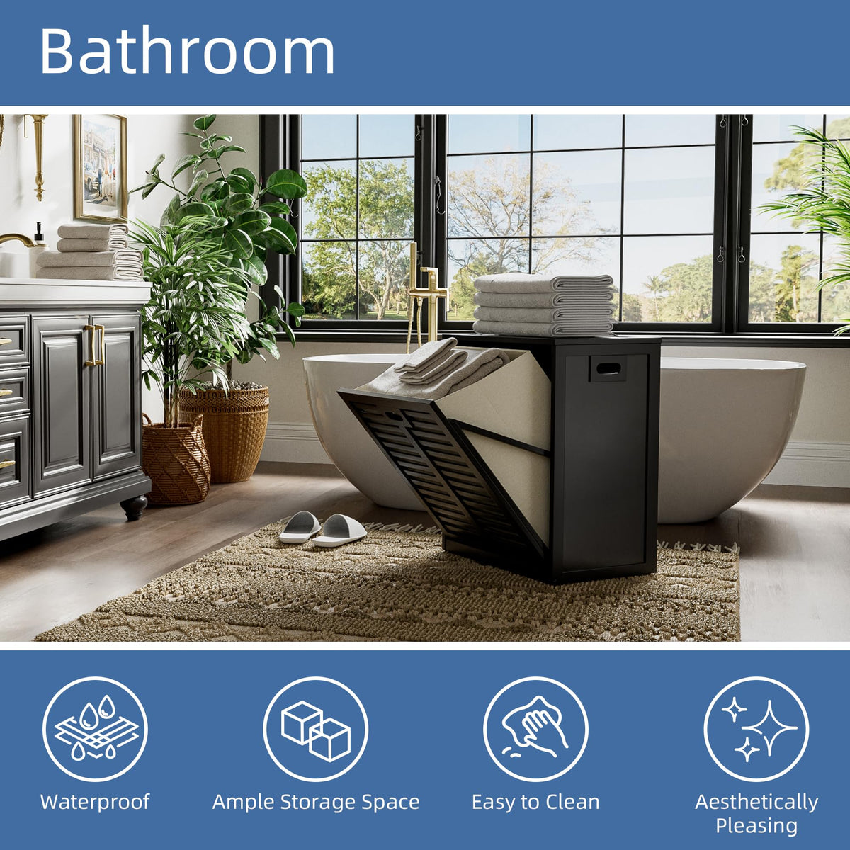 HITNET open handles on sides for effortless carrying around the home.