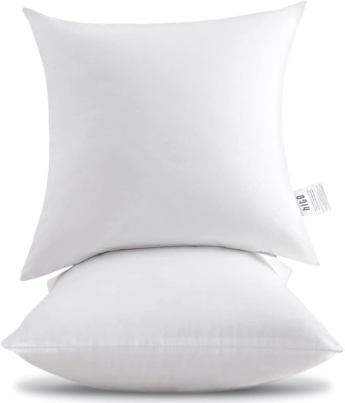 HITO 18x18 pillow insert closeup with dense down-alternative core for lasting loft