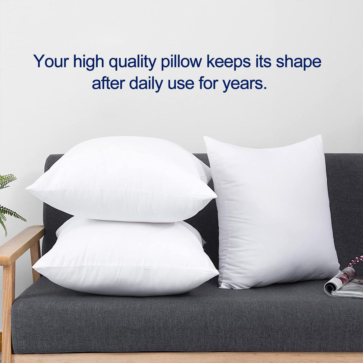 HITO pillow insert on sofa adds decorative versatility