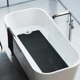 HITSLAM mat available in four colors to match bathroom decor.