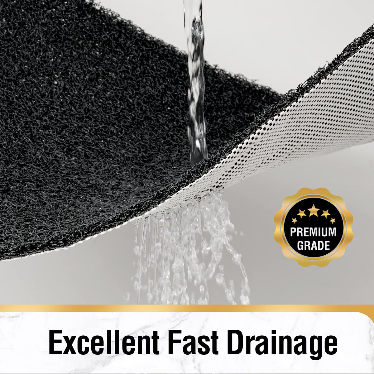 No suction cups required; secure plaid backing prevents sliding.