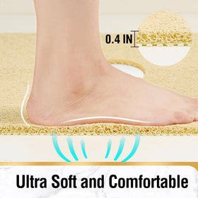 HITSLAM shower mat showing anti-slip layer on wet surface to prevent movement