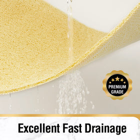 HITSLAM shower mat featuring central drain hole for efficient drainage