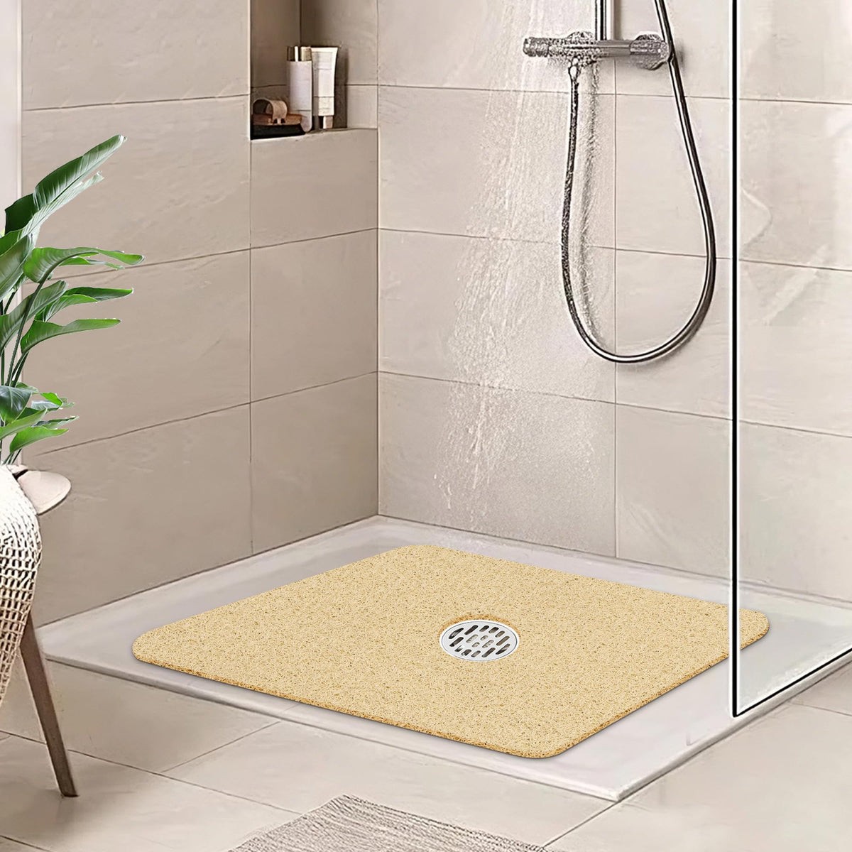 HITSLAM mat with hollow loop surface and lattice bottom aiding drainage