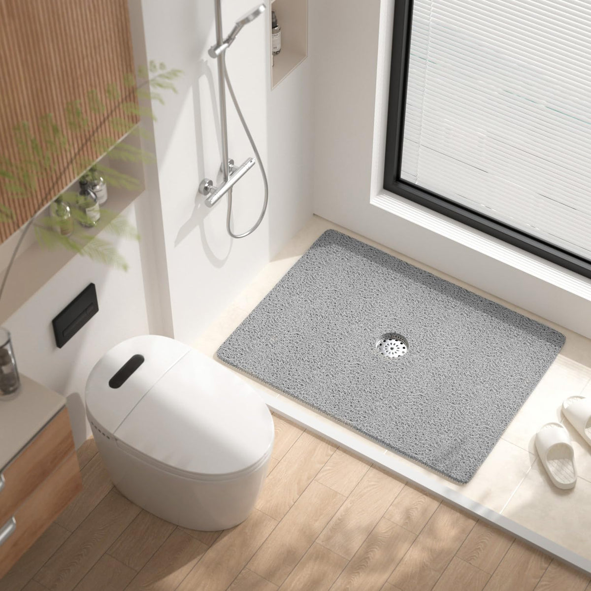 Hitslam shower mat trim-to-fit edge for a custom look