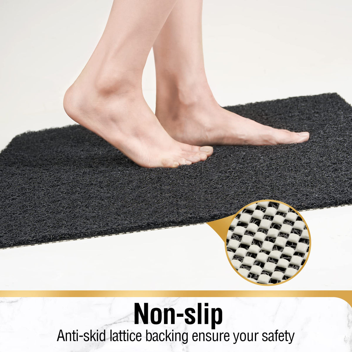 HITSLAM soft PVC textured top surface for comfortable footing.