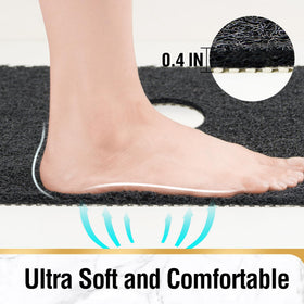 HITSLAM mat features a central drain hole for quick water drainage.