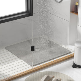 HITSLAM square shower mat no suction cups design simplifies cleaning