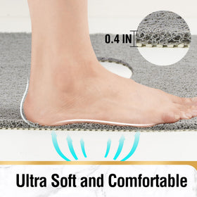 HITSLAM square shower mat soft PVC loofah texture for comfortable standing