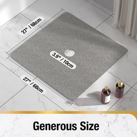 HITSLAM square shower mat textured top surface improves grip on wet bathroom surfaces
