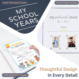 Hiwhy memory book gold marker pen and corner stickers for personalization.