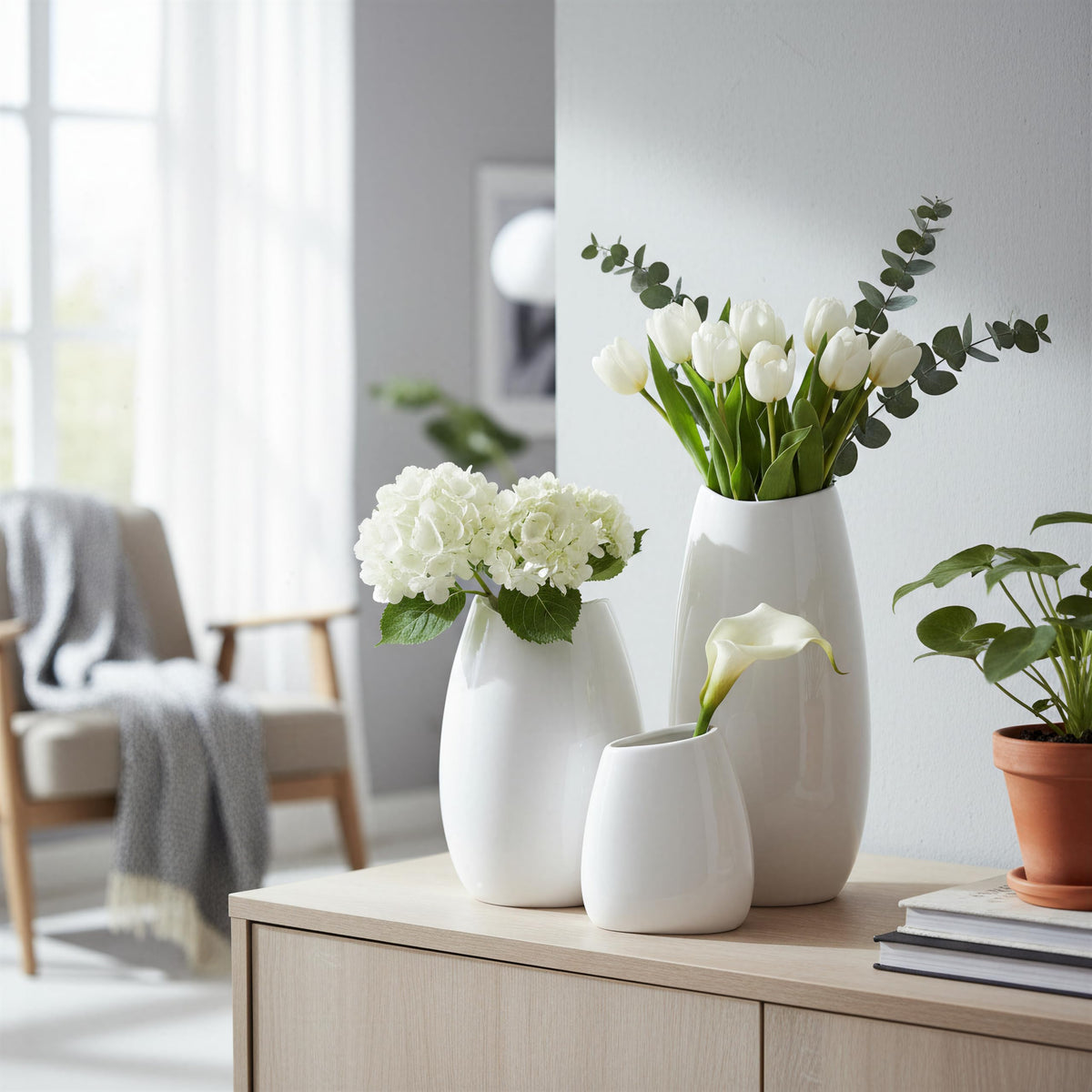 hjn three sizes set, from slender to squat, for floral styling
