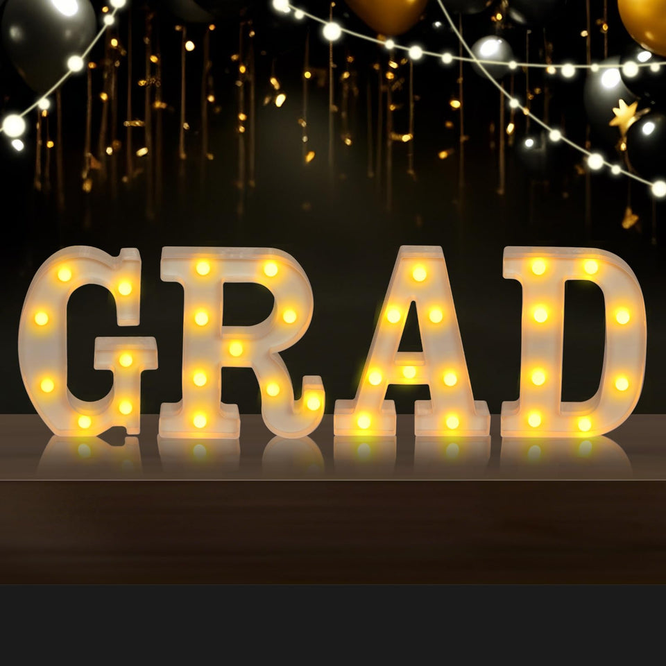 HKKDKTA Grad letters light up to create a bold graduation message