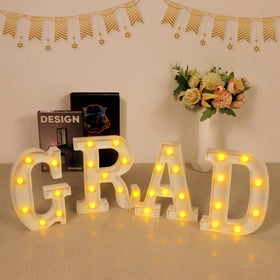 HKKDKTA Plastic letters stay cool with warm white glow