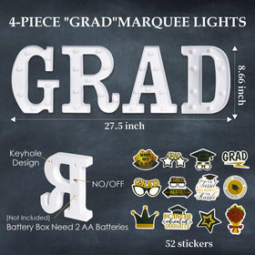 HKKDKTA Grad stickers for DIY custom toppers and decor