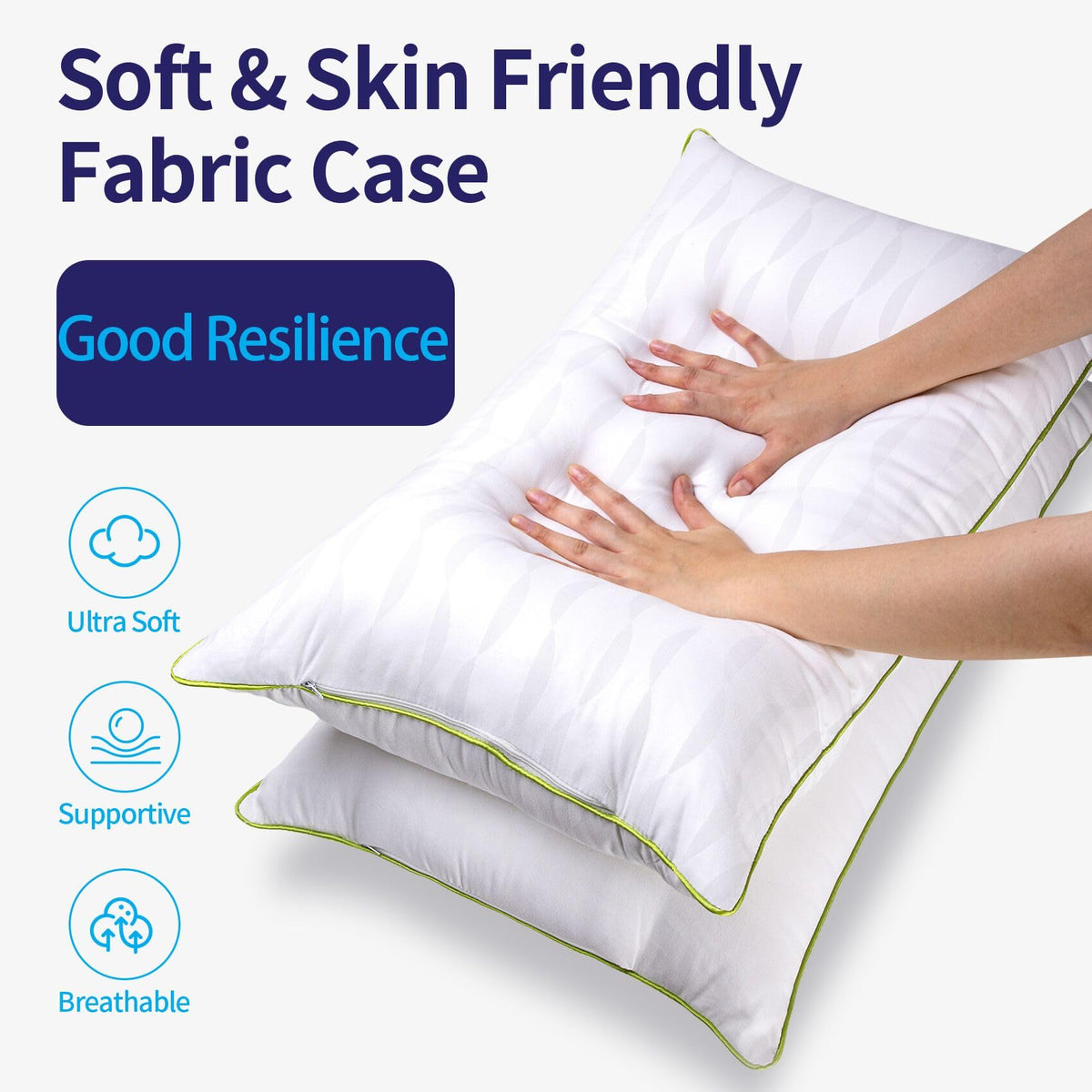 HKYLRAN king-size pillows adjustable zipper for customizable firmness