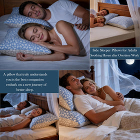 HKYLRAN king size pillow set of 2 ready for bed.