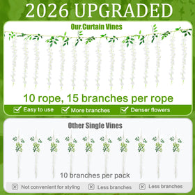 HLAONU wisteria garland 60ft length ideal for grand arch decorations.
