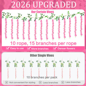 HLAONU 60ft garland creates lush installation for ceremonies and party backdrops.