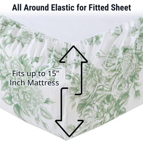 HLC.ME Rose Toile sheets show wrinkle resistance for smooth bedding.