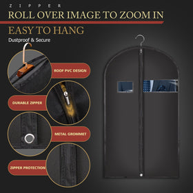 Hleelomi 40-inch garment bag with zipper maintains smooth closing for organized packing