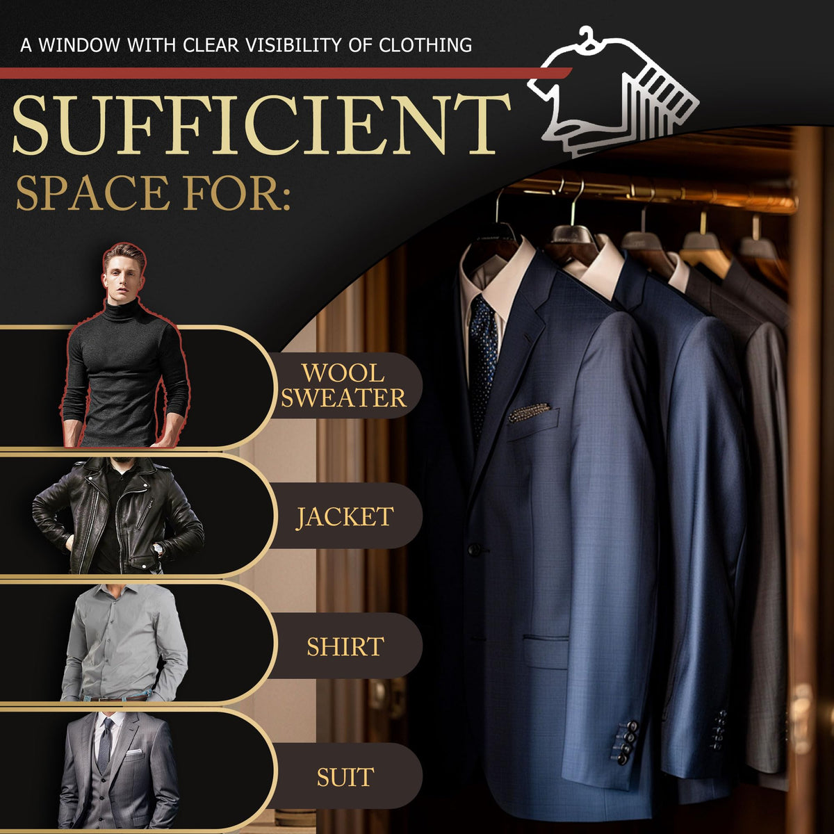 Hleelomi black travel garment bag is ready for closet or suitcase packing