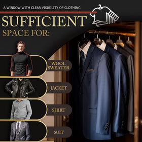 Hleelomi black travel garment bag is ready for closet or suitcase packing