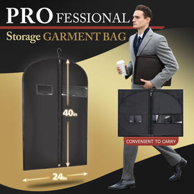 Hleelomi foldable garment bag with grommet offers easy transport and storage
