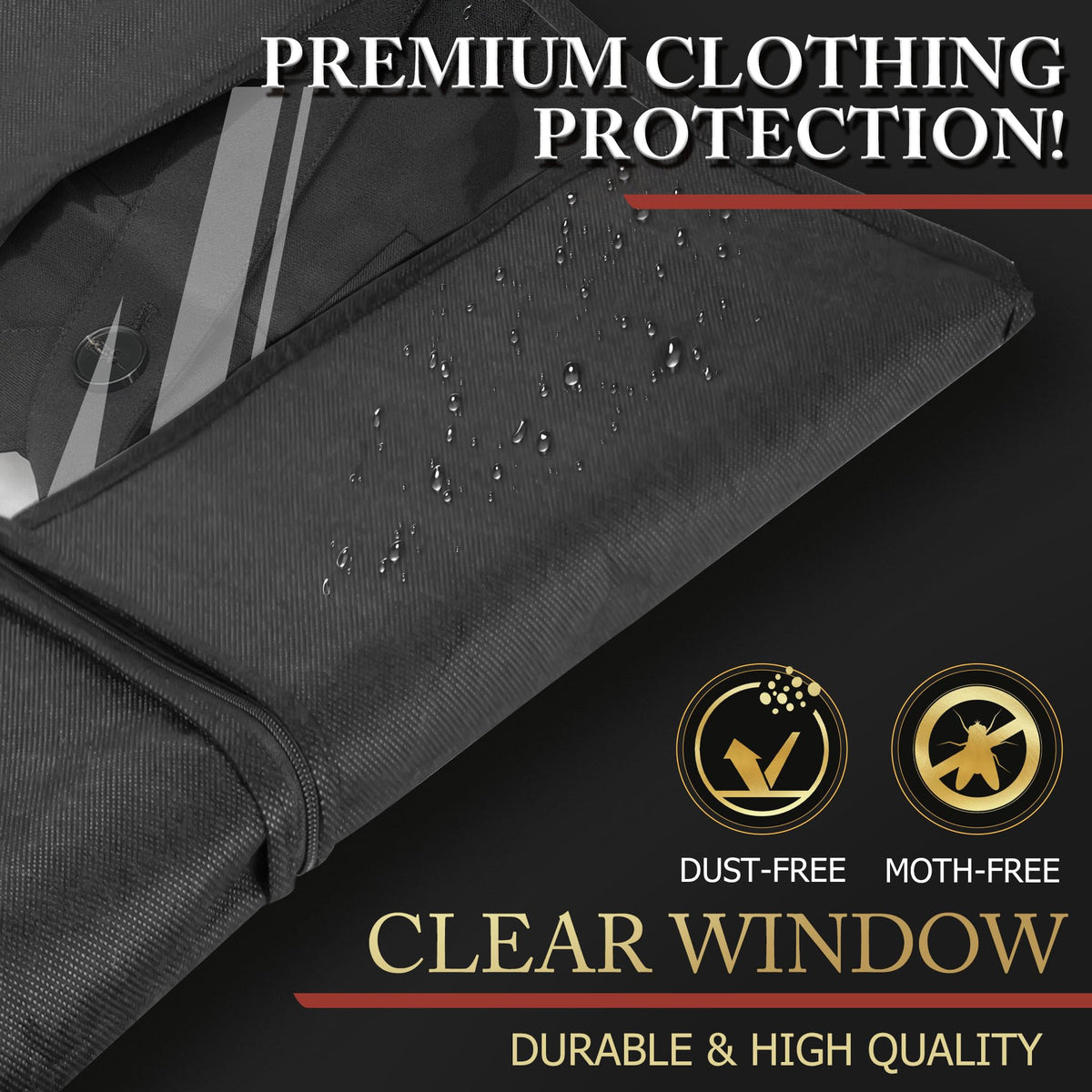 Hleelomi tear-resistant, waterproof material keeps clothes protected in travel or closet
