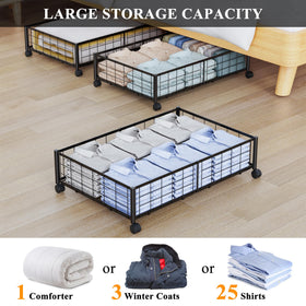 Hleelomi stackable design fits neatly inside closets when removed
