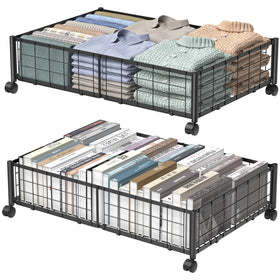 Hleelomi under bed storage with 360° wheels for easy access