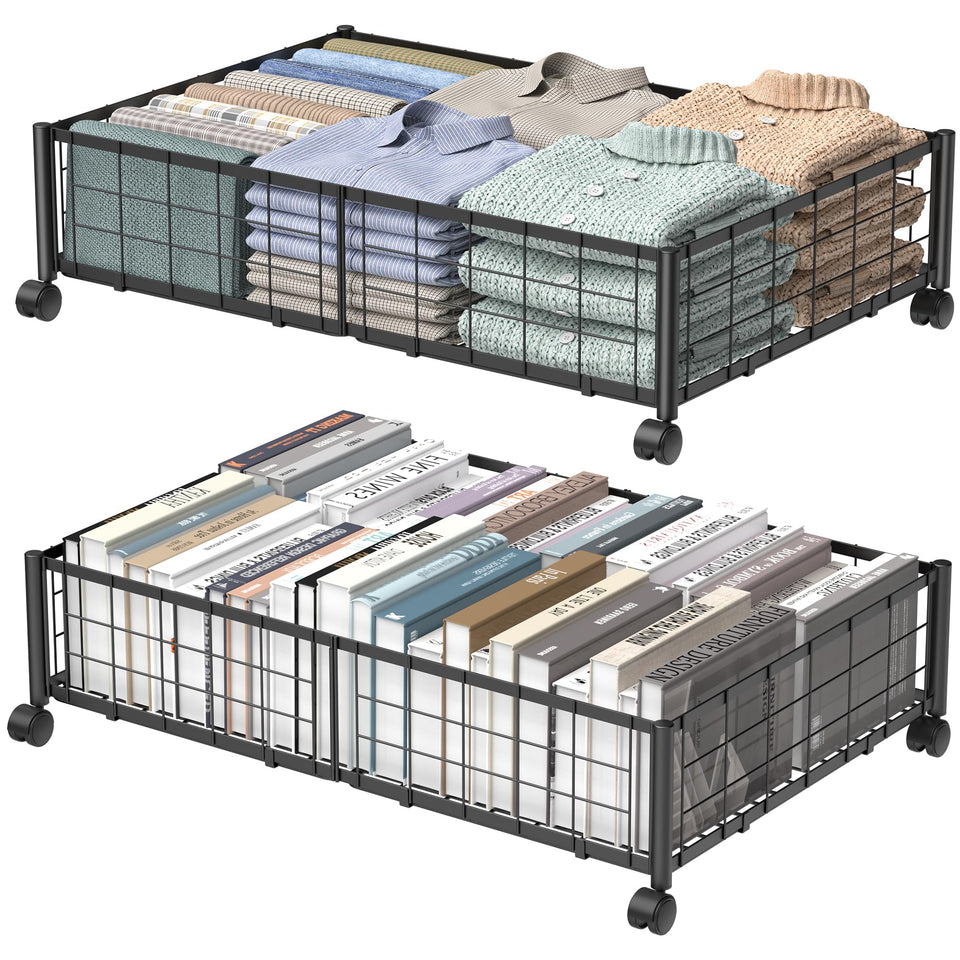 Hleelomi under bed storage with 360° wheels for easy access