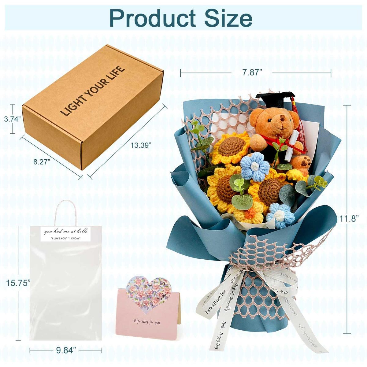 Hlenbin gift ready graduation bouquet, lasting keepsake for celebrations