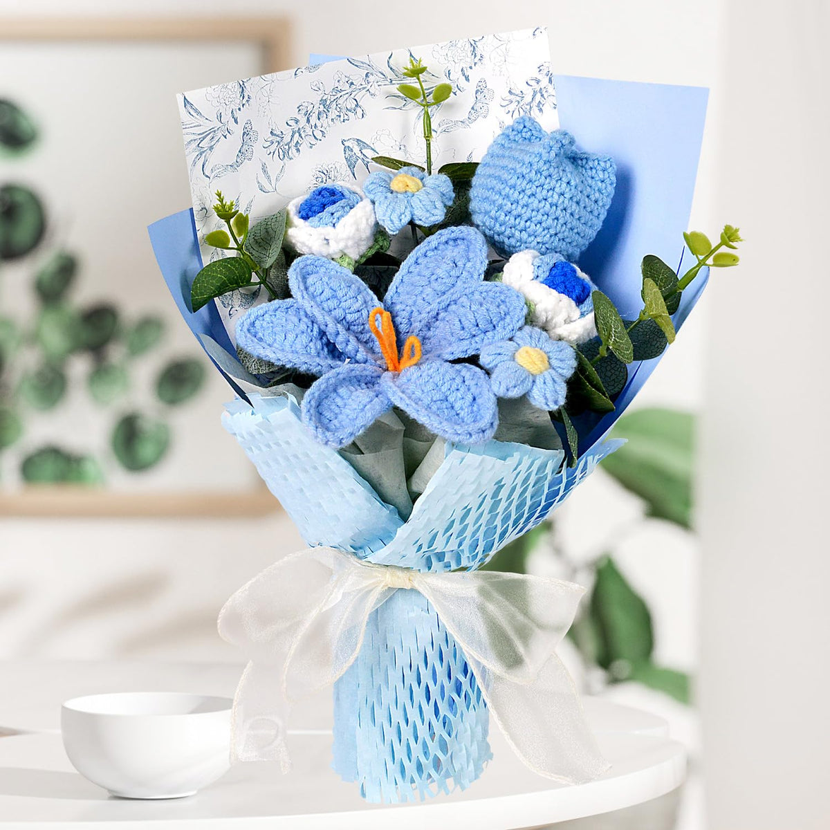 Hlenbin milk cotton yarn bouquet feels odorless and soft.