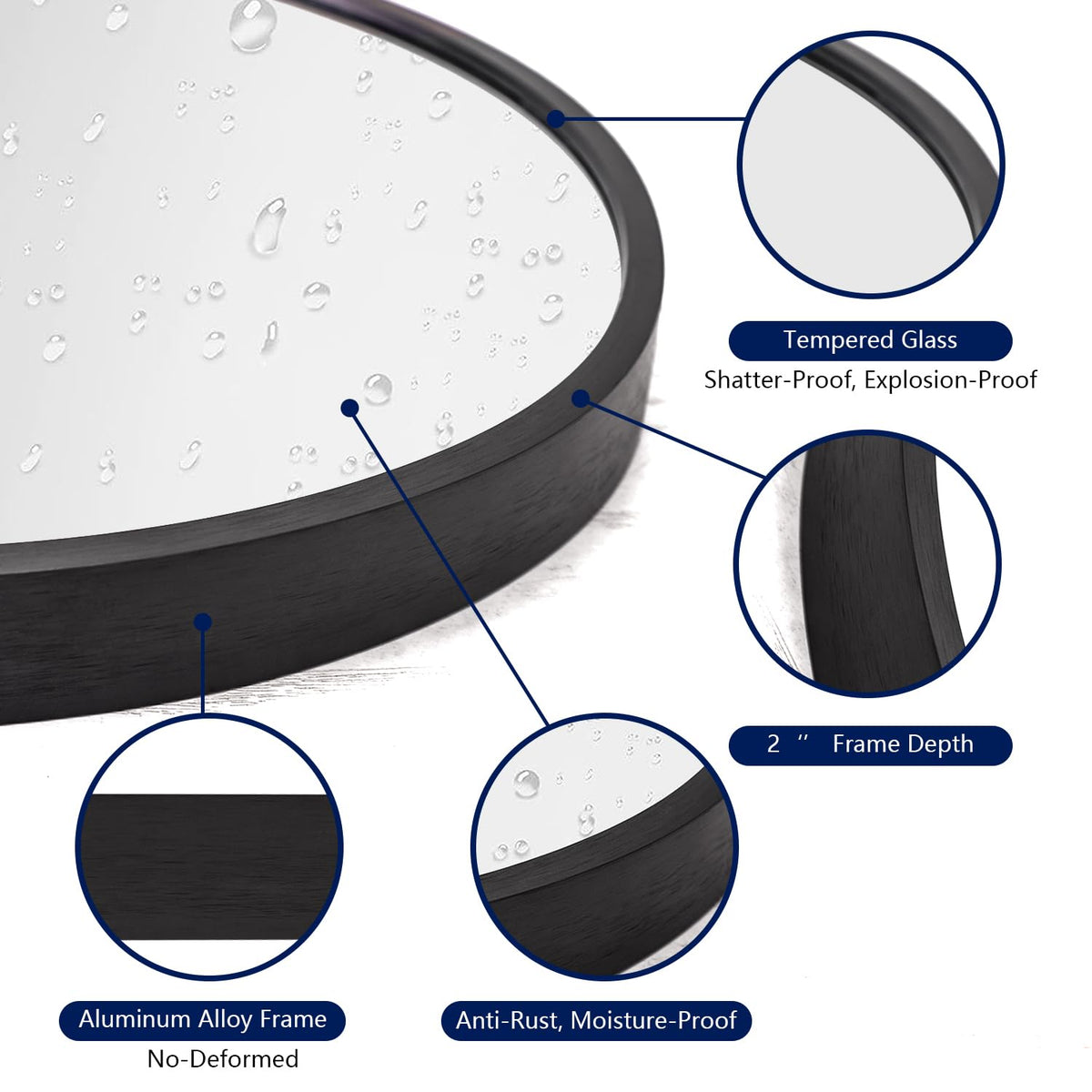 HLFMVWE arch wall mirror easy wall mounting with included screws