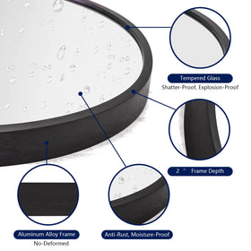 HLFMVWE arch wall mirror easy wall mounting with included screws
