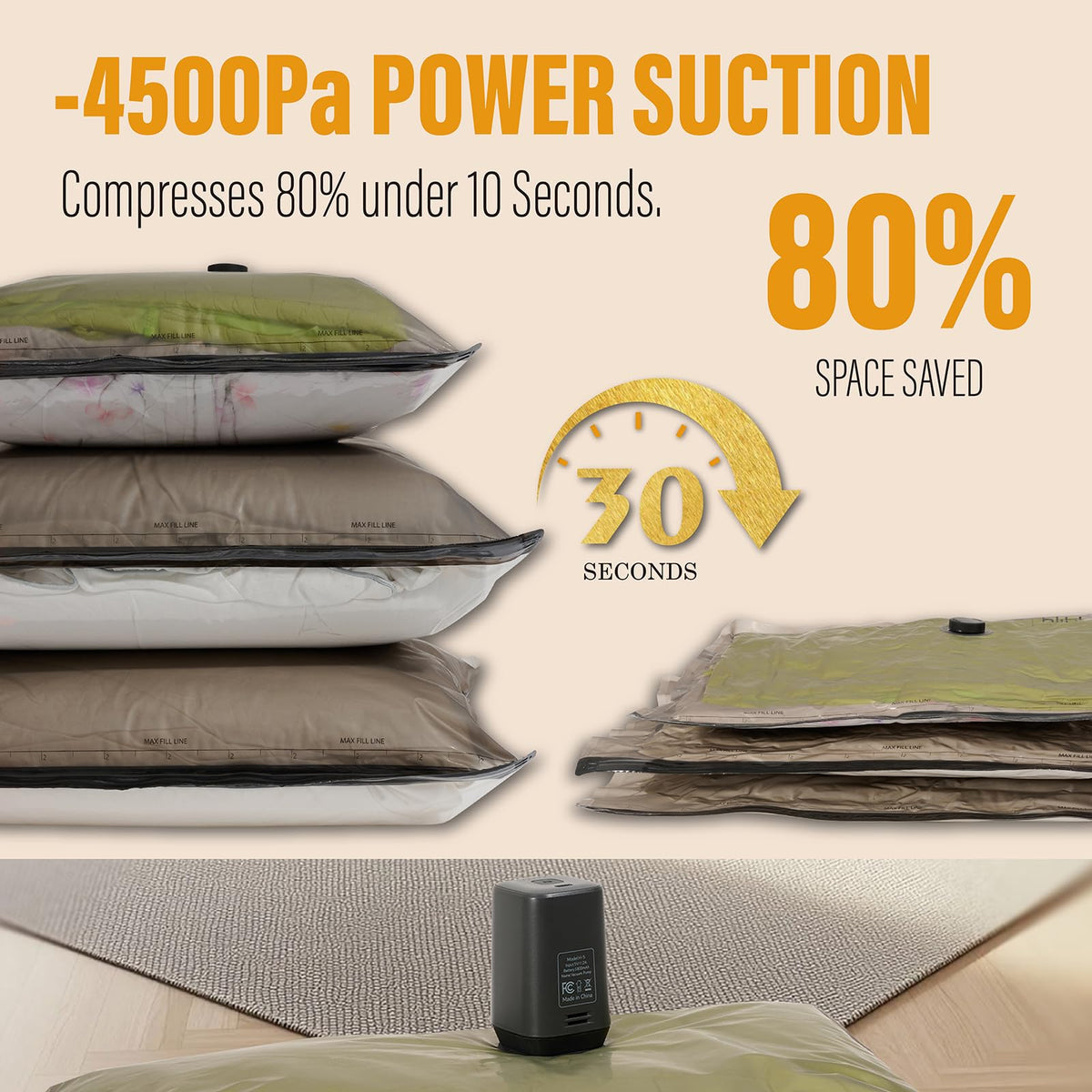 Hlihlo PA+PE material bag durability protects clothes reliably.