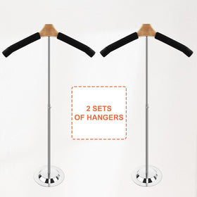 Hlimior black foam-wood hangers support outfits with durability