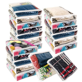 Hlimior clear vinyl zipper bag for blankets keeps items visible and dust-free