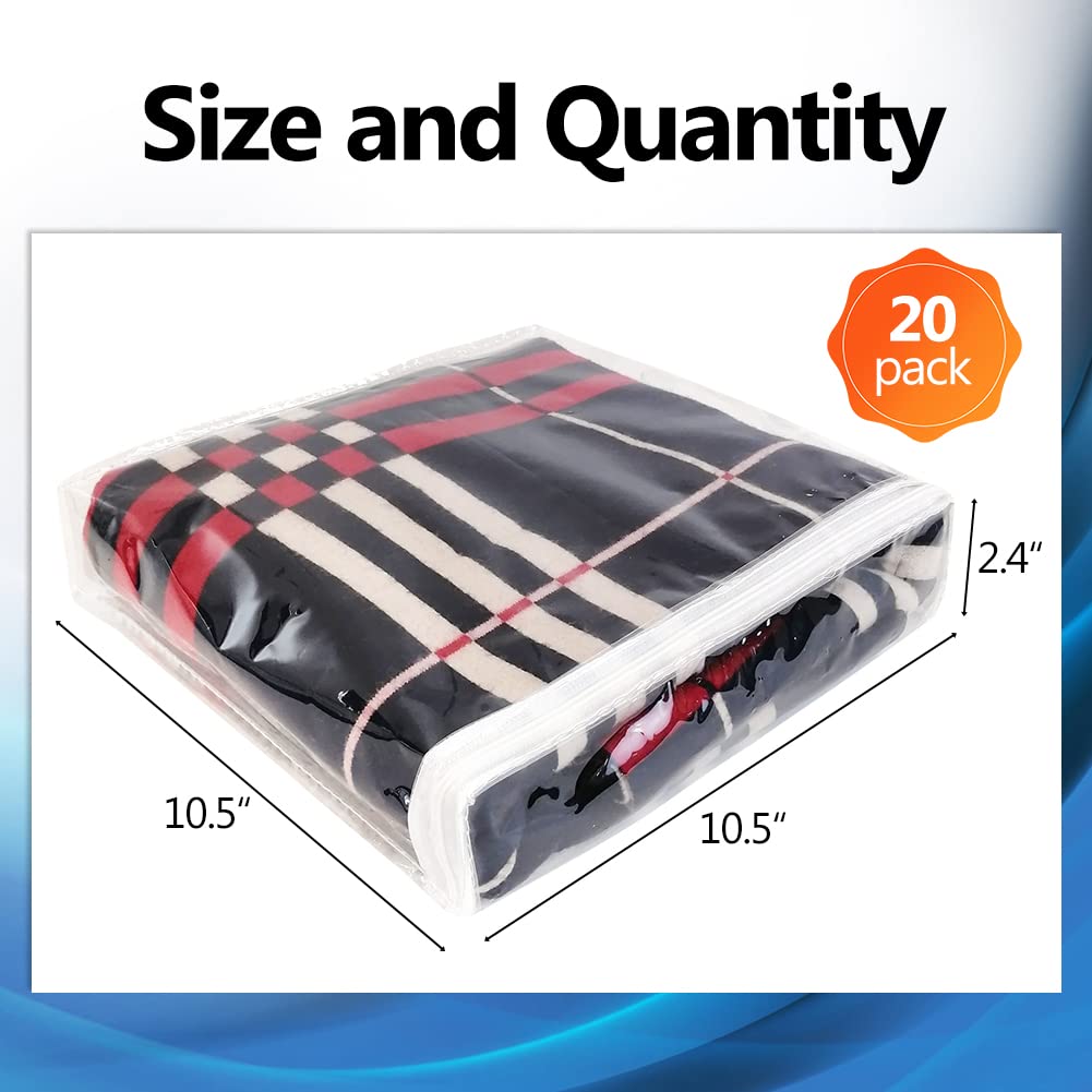 Hlimior clear vinyl zipper bag for sweaters keeps wardrobe organized and accessible